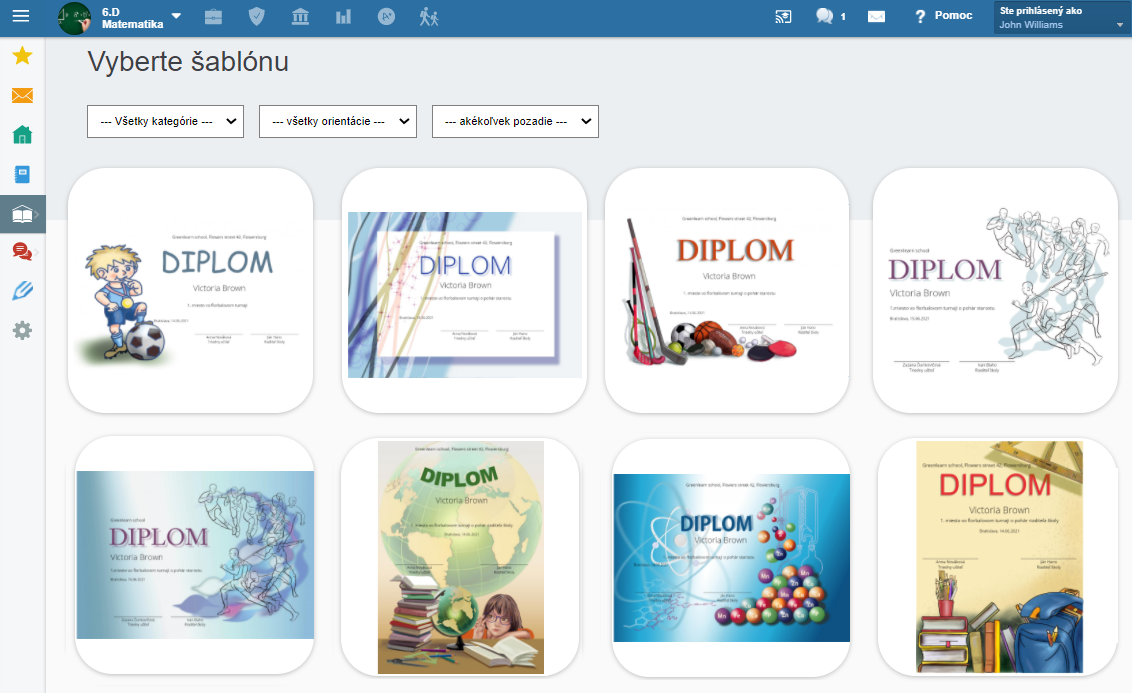 Diplomy - výber dizajnov